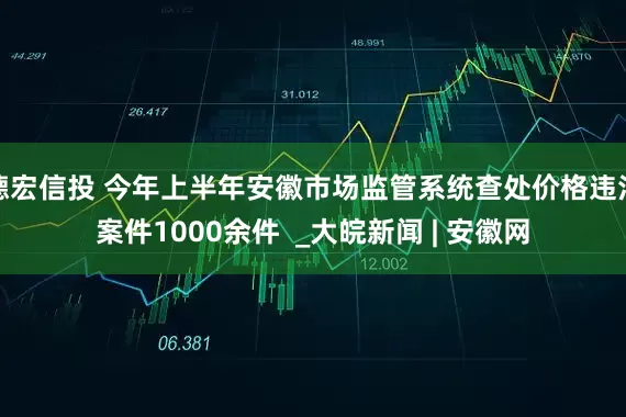 德宏信投 今年上半年安徽市场监管系统查处价格违法案件1000余件  _大皖新闻 | 安徽网
