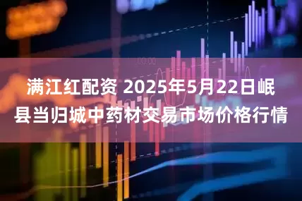 满江红配资 2025年5月22日岷县当归城中药材交易市场价格行情