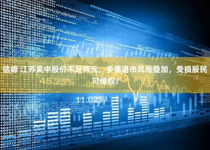 信德 江苏吴中股价不足两元，多重退市风险叠加，受损股民可维权！