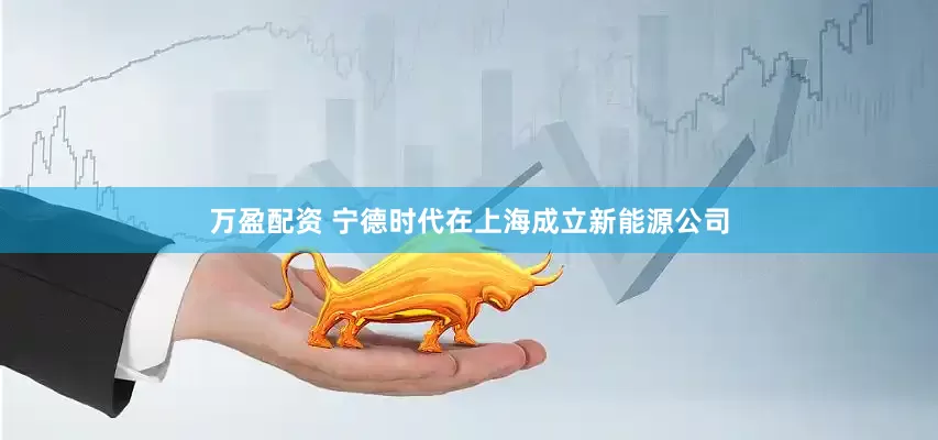 万盈配资 宁德时代在上海成立新能源公司